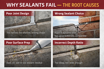 Why Sealants Fail? Joint Design and Choosing the Right Product