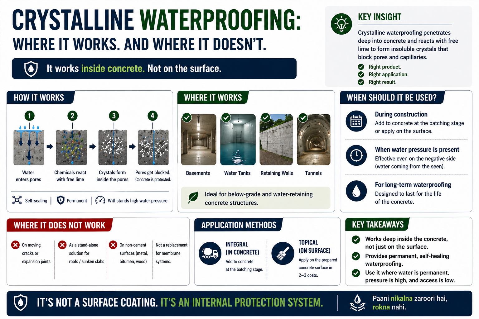 Crystalline Waterproofing Explained with Limitations! – Technotrade ...