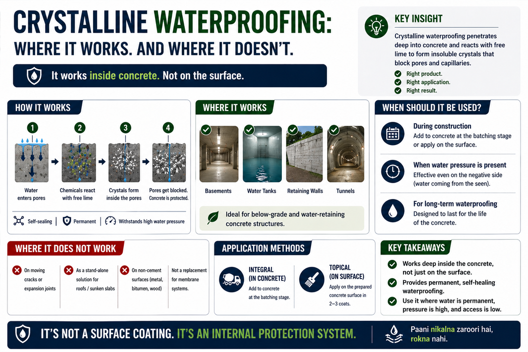 Crystalline Waterproofing Explained with Limitations! – Technotrade ...