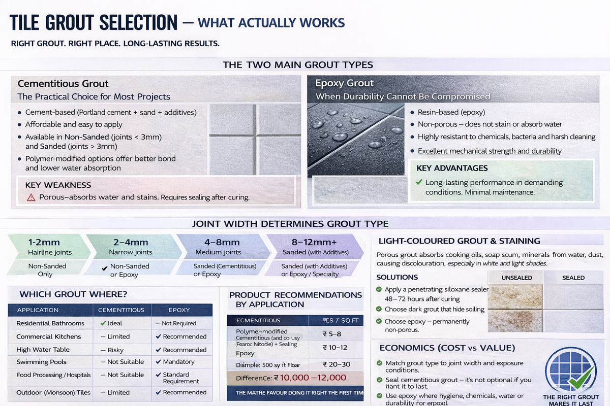 Grout Selection Guide: From Bathroom Tiles to Swimming Pools ...