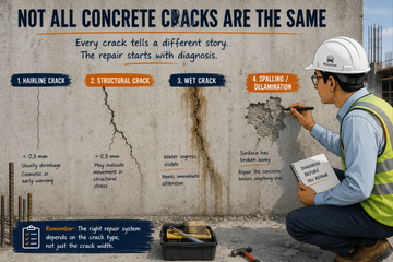 How to Repair Concrete Cracks Permanently, Polymer vs Epoxy vs PU Injection
