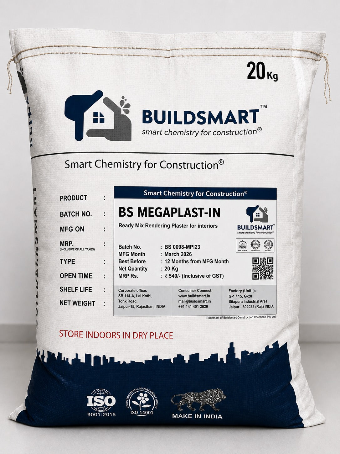 BS MegaPlast In - Ready Mix Plaster for Interiors