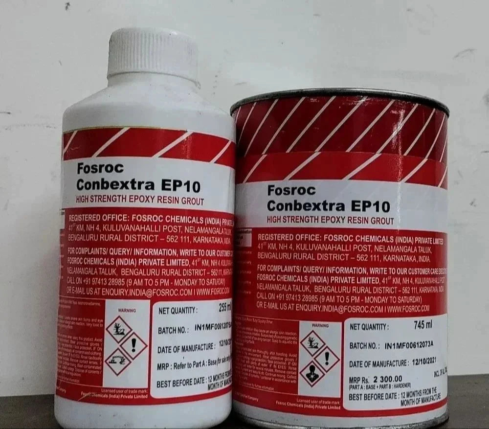 Fosroc Conbextra EP10-Pack Size 4.5 LTR A highly fluid epoxy grout for dynamic/ repetitive load applications gap width  up to 10mm